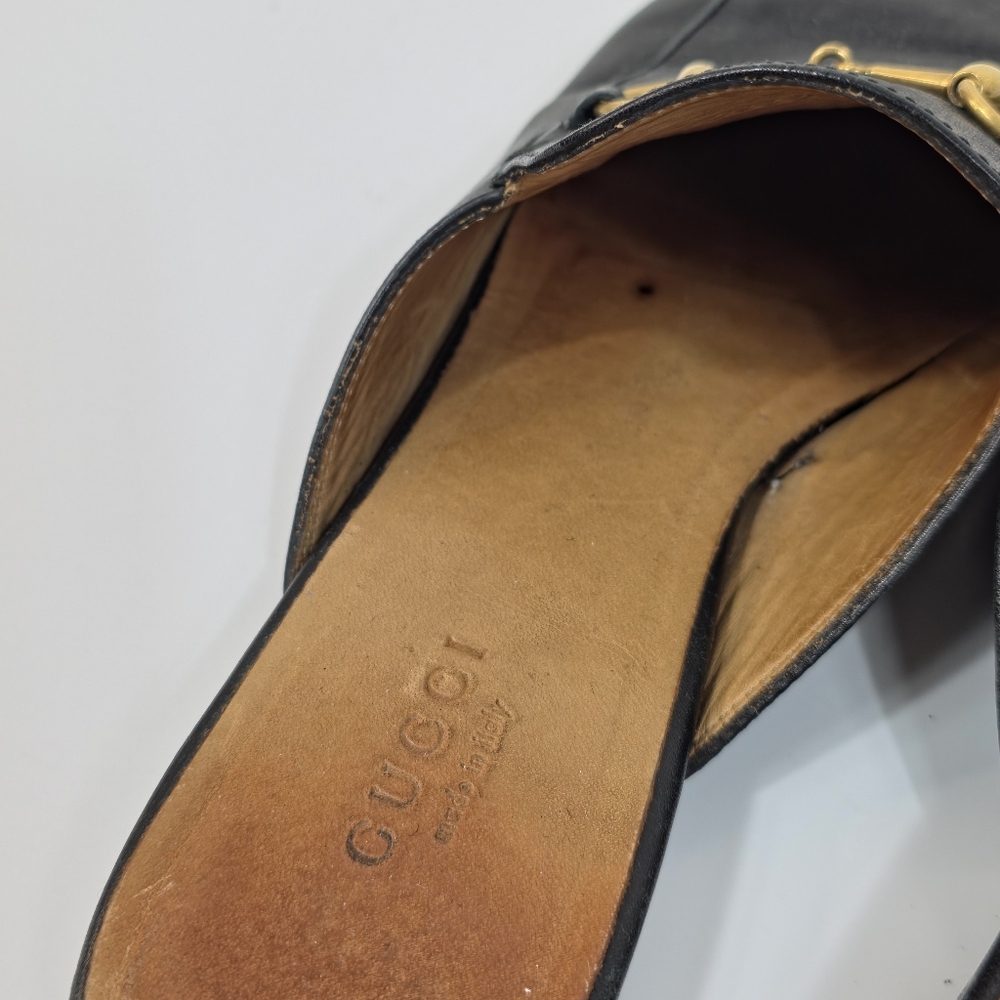 Gucci Princetown Mules Horsebit Black Leather Slipper EU 38.5 US 8 - Picture 12 of 16